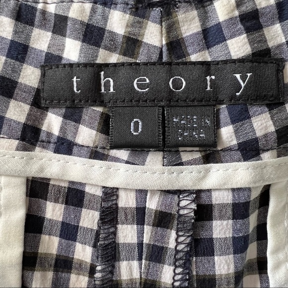 Theory Bennie Tailored Gingham Short | 0 - Picture 6 of 7